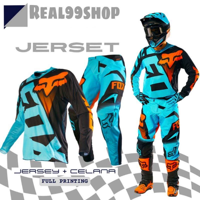 jersey trail set celana cross adventure motocross