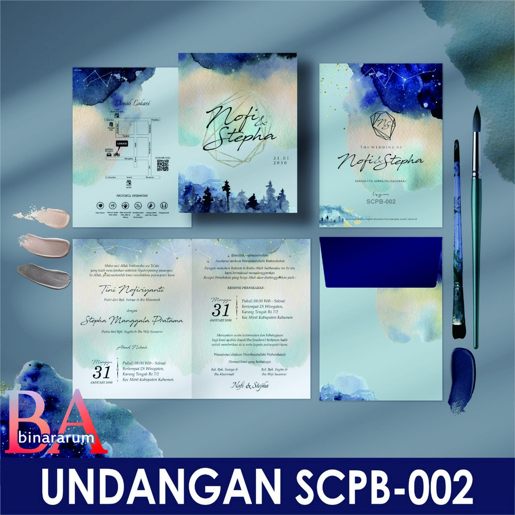SCPB 002 (Amplop + Isi) Grosir Undangan Blangko Pernikahan Murah  | Griya Blangko | Blangko Termurah