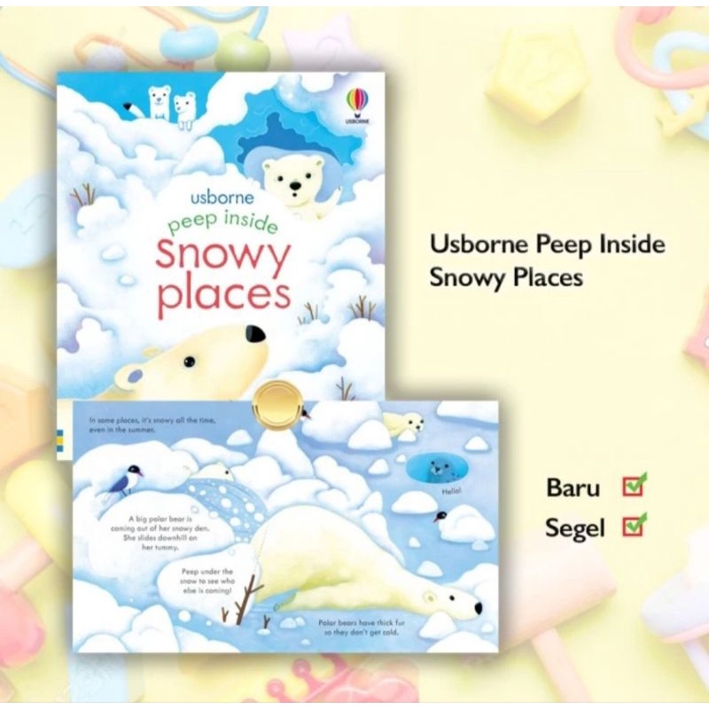 Buku Edukasi Anak Buku Usborne Peep Inside SNOWY PLACES