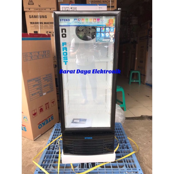 SHOWCASE STEKO MG 180 3 RAK LEMARI PENDINGIN MINUMAN DISPLAY COOLER KULKAS LOW WATT NO FROST