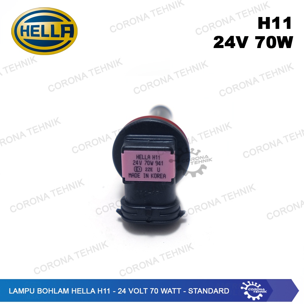 H11 - 24 Volt 70 Watt - Standard Lampu Bohlam Hella