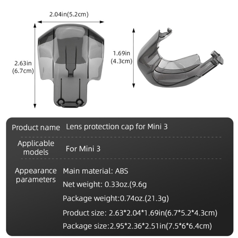 Lensa zzz Untuk Mini 3pro Protection Cover Debu-Bukti Gimbal Guard Quadcopter Pelindung Aksesori