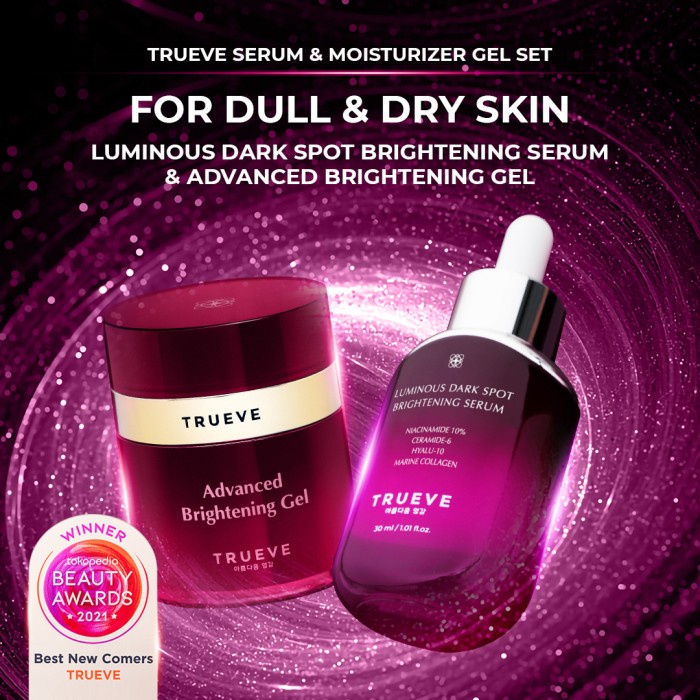 TRUEVE Serum &amp; Moisturizer Gel Set: For Dull &amp; Dry Skin