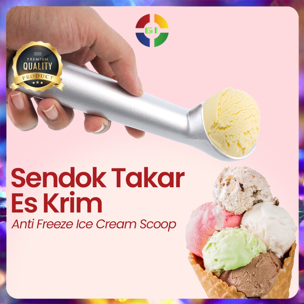 Sendok Takar Es Krim Gula Kopi Anti Freeze Ice Cream Scoop Stainless