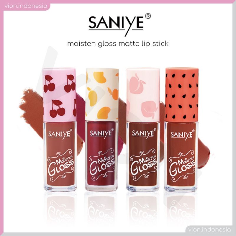 SANIYE Moisten Gloss Lipstick Velvet Soft Matte