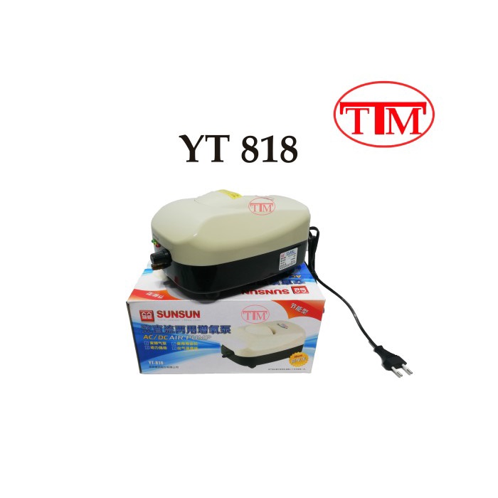 Yt 818 Pompa Udara Acdc Original Sunsun Aerator Aquarium Kolam Yt 818