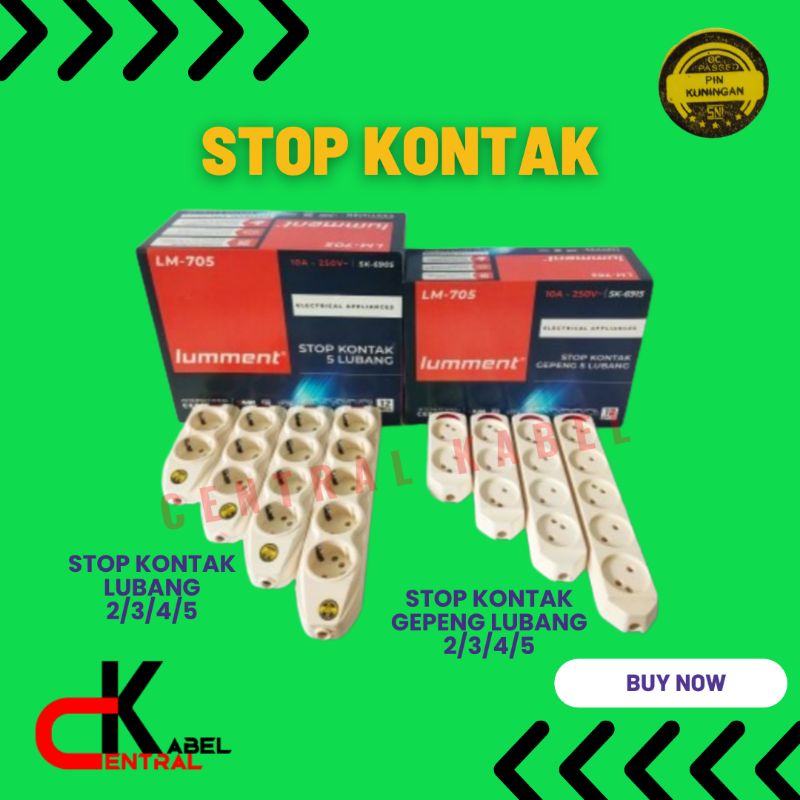 STOP KONTAK 2 3 4 5 LUMMENT SNI