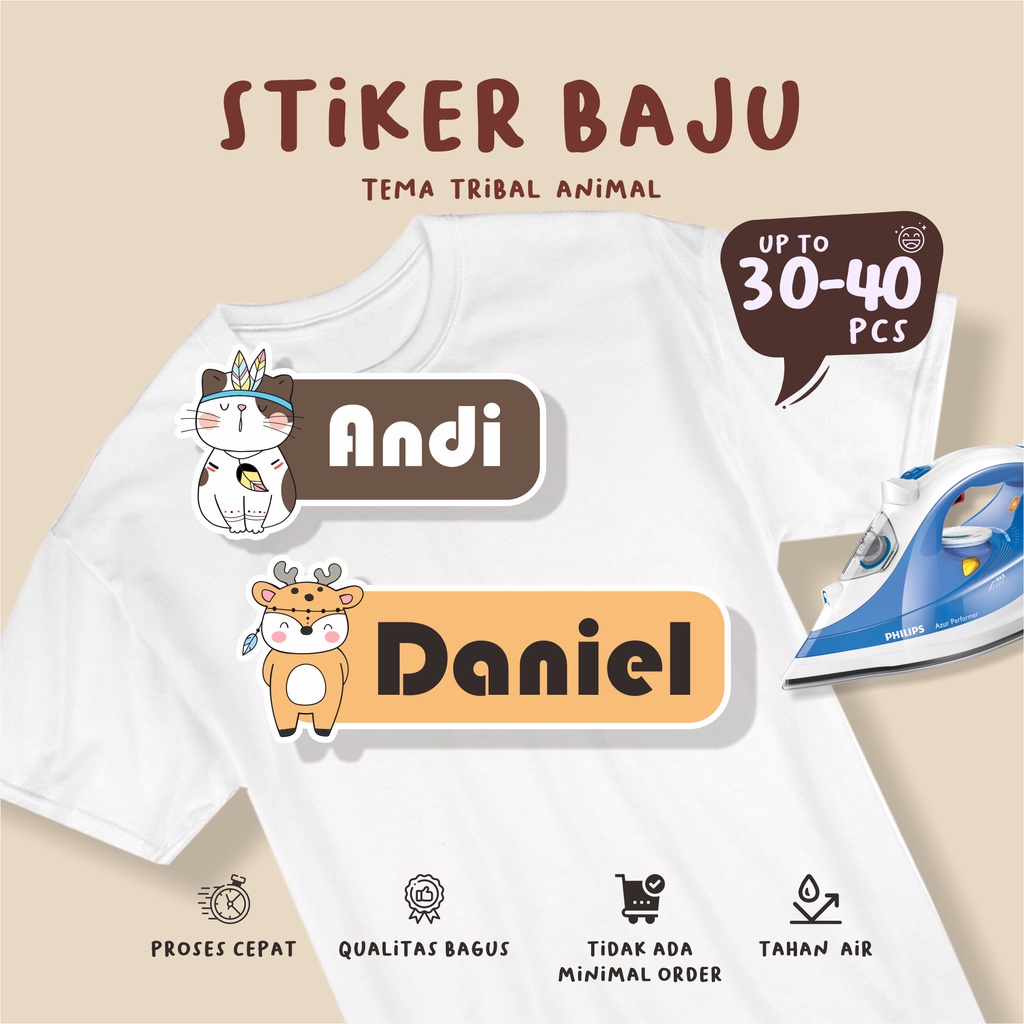 

( 30 - 40 pcs )sablon dtf tema TRIBAL ANIMAL/murah/bisa custom/stiker baju