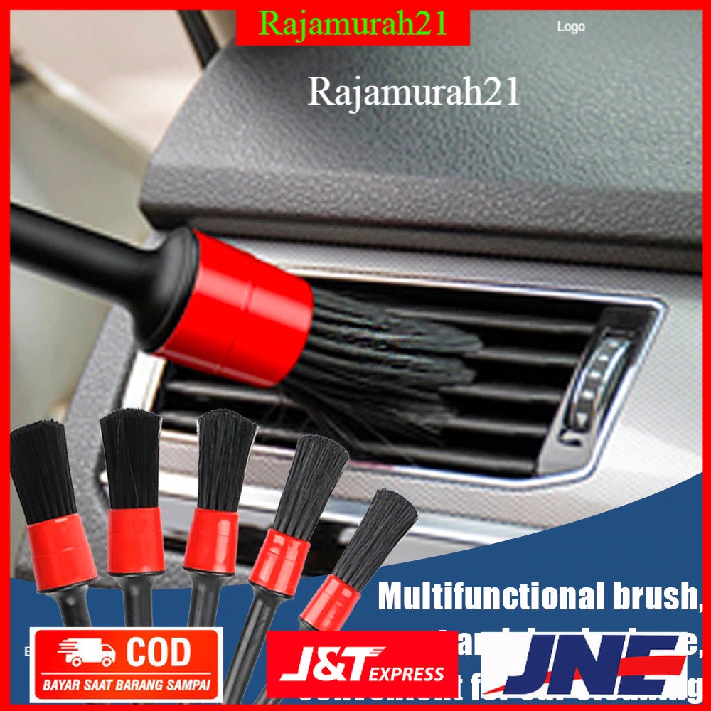 VODOOL Sikat Pembersih Interior Mobil Duster Brush 5 PCS - Black - 7RRSCFBK