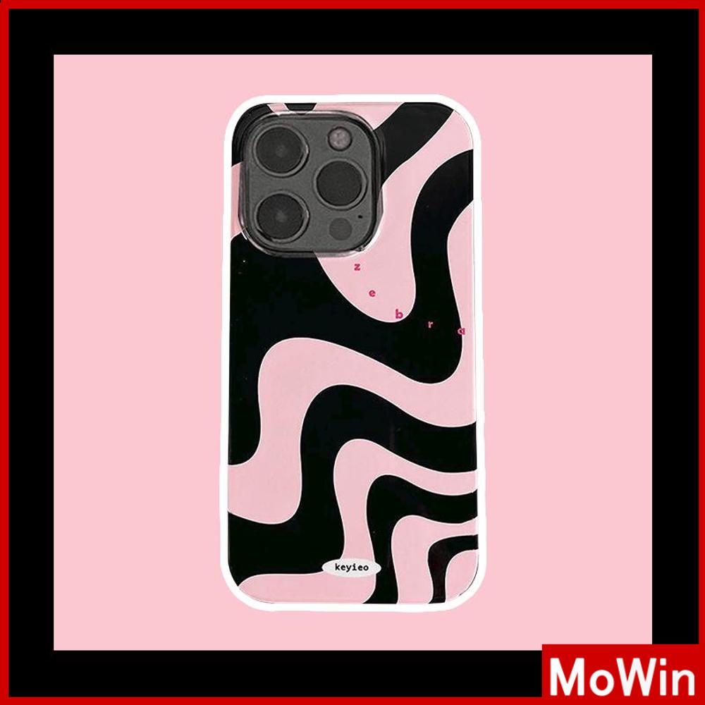 For iPhone 14 Pro max iPhone Case Black Soft Case TPU Candy Case Shockproof Big Hole Protection Camera Pink Zebra Print Compatible For iPhone 13 Pro max 12 Pro Max 11 xr xs 7Plus