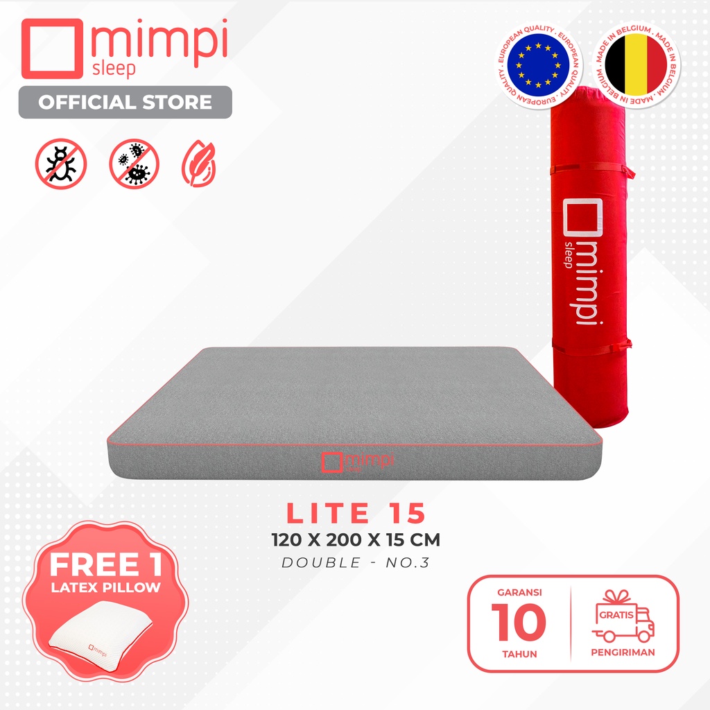Kasur Mimpi Lite 15 cm 120 x200 (Kasur Latex)