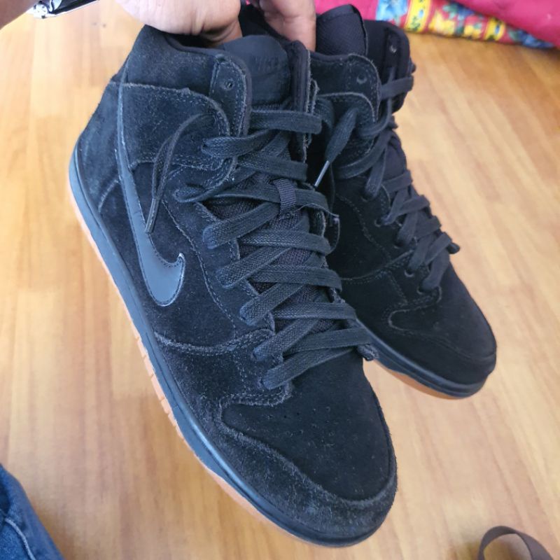 sb dunk high black gum