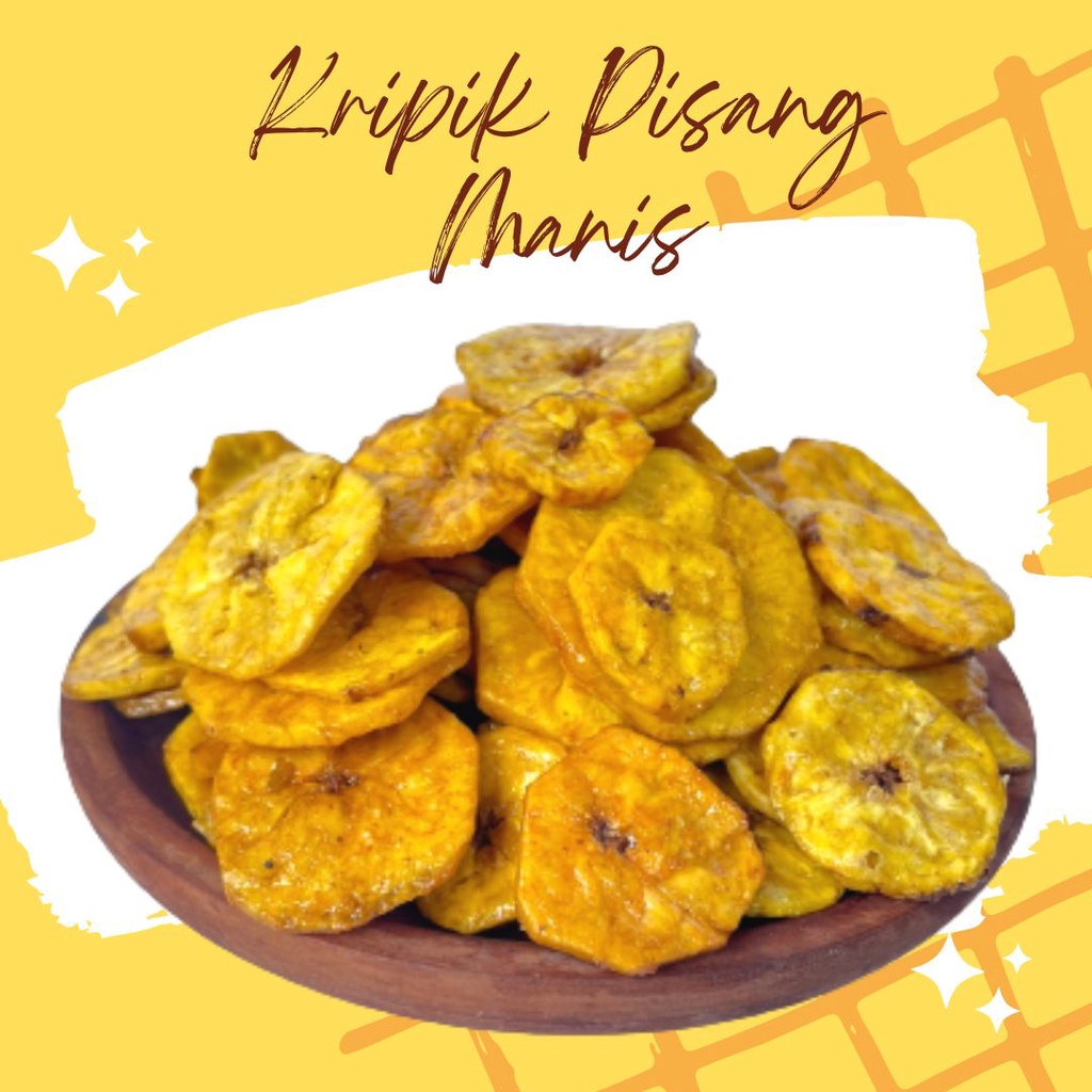 

Murah Kripik Pisang Manis Berat 1 Kilo/ Kripik Pisang Bulat Renyah