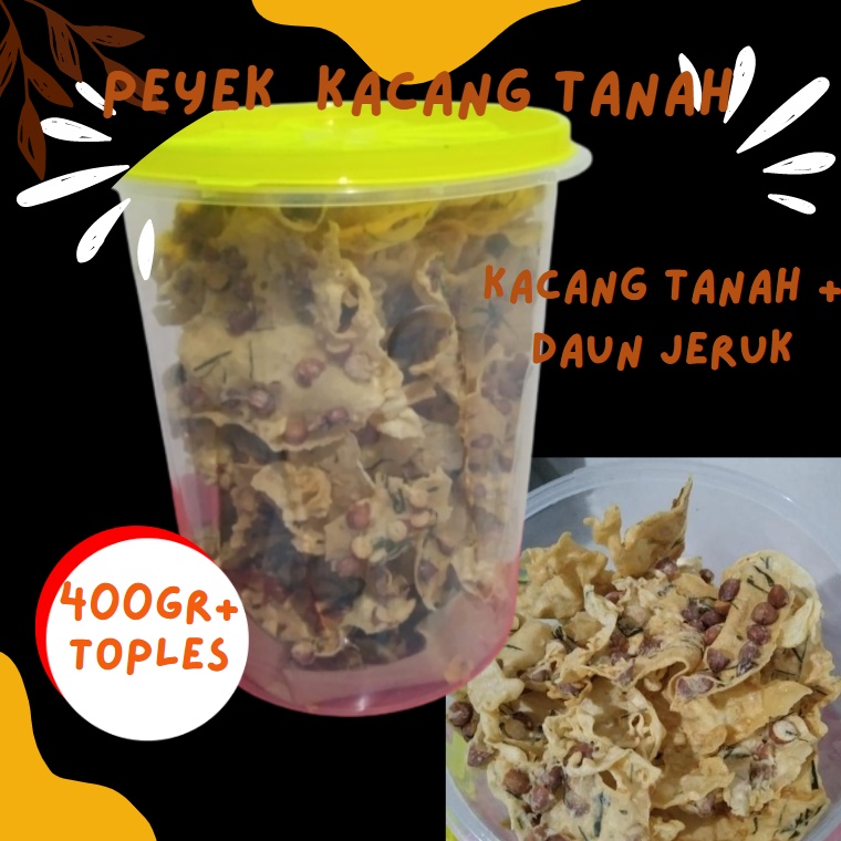 

Peyek Kacang Tanah Toples 400 Gram Asli Untuk Cemilan dan Lauk Baru (Made by Order)