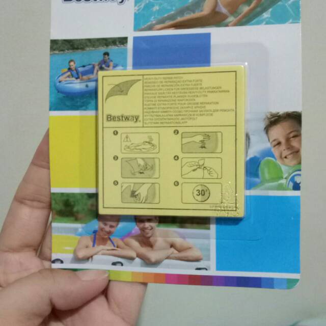 

Lem Betswey Repair Kit / Lem Tambal Bestway Kasur Angin Udara / Lem Tambal Pelampung Kolam Renang / Lem Bestway Repair Patch