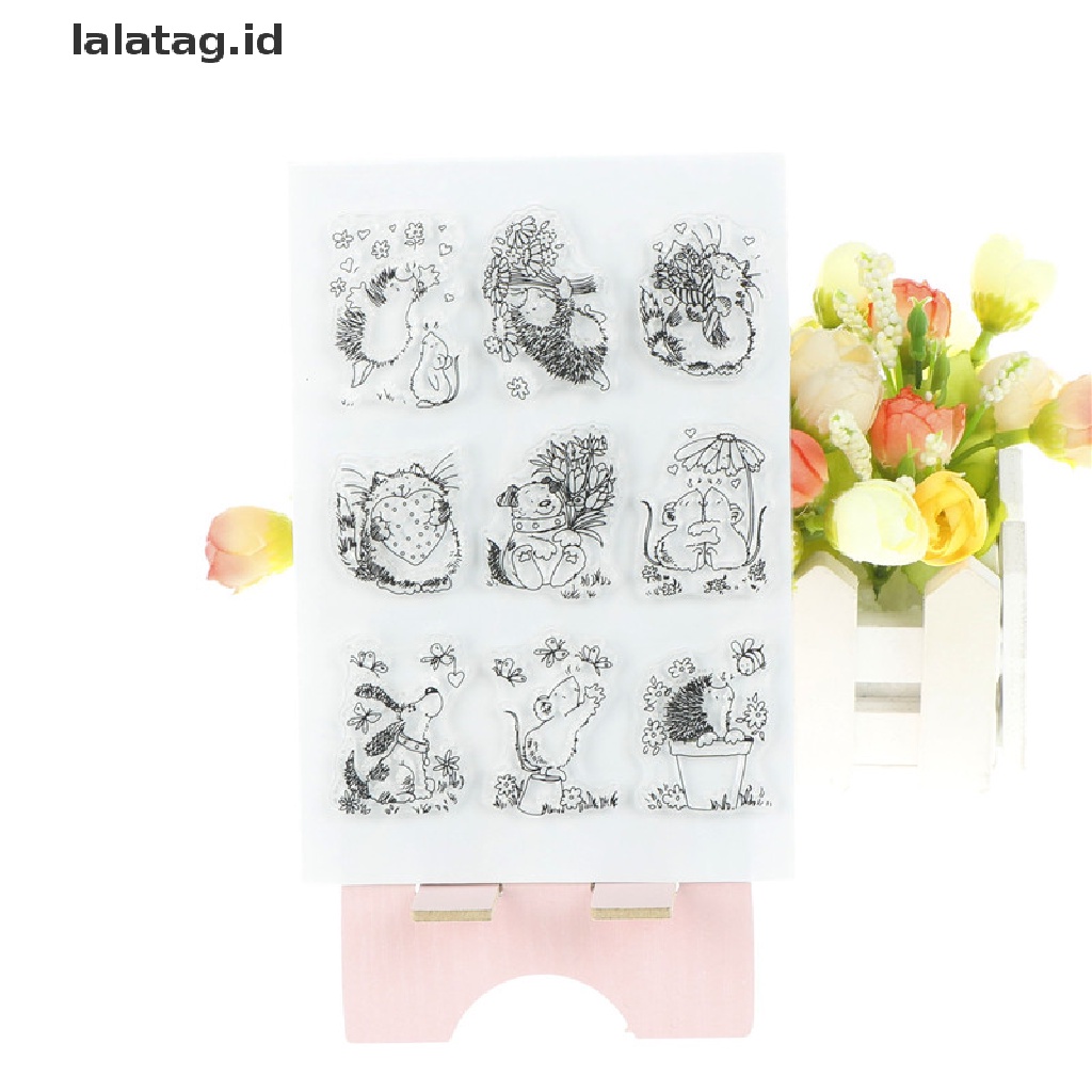 [lalatag] Stempel Transparan Landak Untuk Kartu Kertas Album Scrapbook DIY [ID]