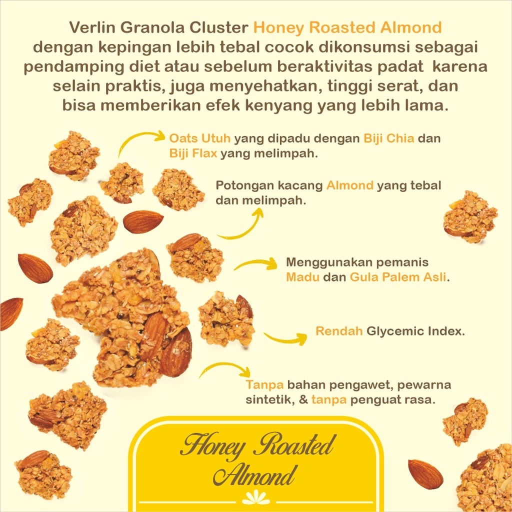 Verlin Granola Cluster - Snack Sehat Granola Untuk Anak &amp; Keluarga