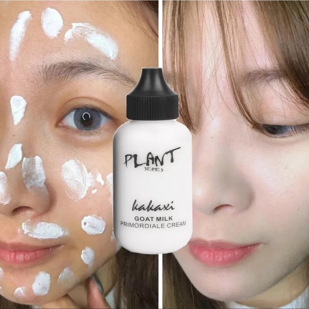 (ORI&BPOM) FOUNDATION SUSU KAMBING TAHAN AIR KRIM ALAS BEDAK WAJAH KRIM FOUNDATION MAKE UP PRIMER PE