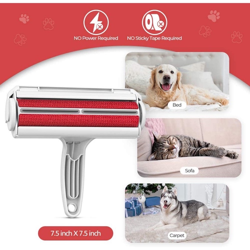 PEMBERSIH BULU Kucing Anjing PET HAIR REMOVAL Lint Roller Portable BULU Lifetime PETROLLER olivcare