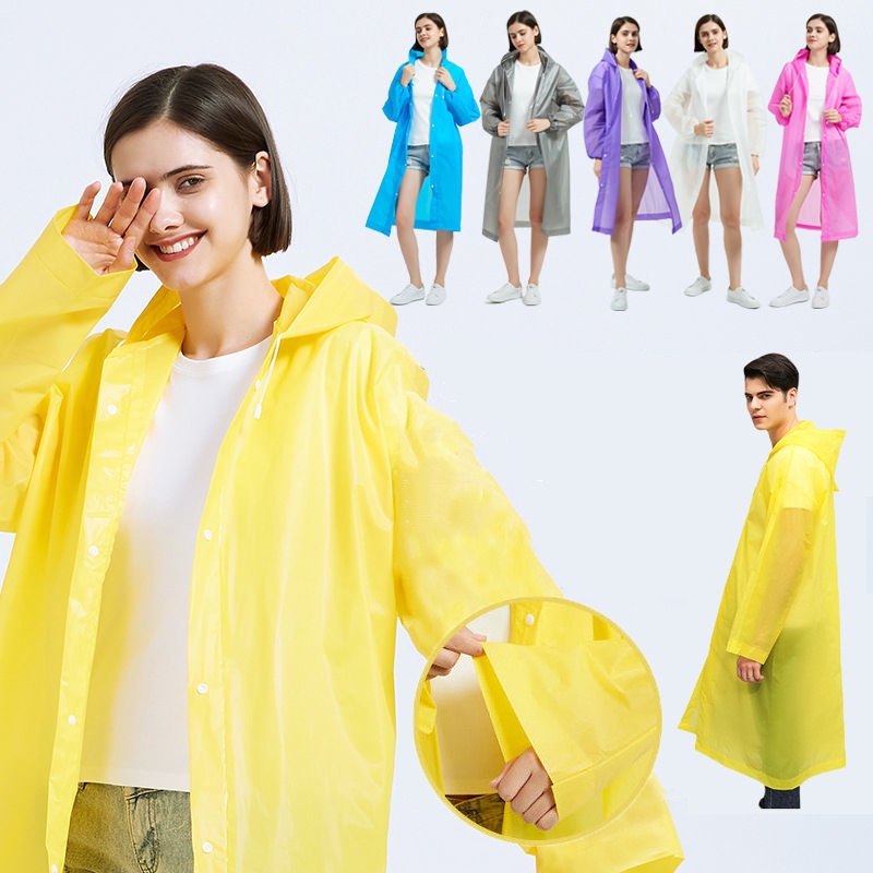 JAS HUJAN Korean EVA Ponco DISPOSABLE RAIN COAT / jas hujan pelindung panas anti uv elastis anti sobek