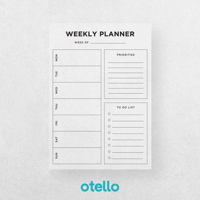 

Acrylic Weekly Planner Otello Jadwal Akrilik Schedule Papan Dinding