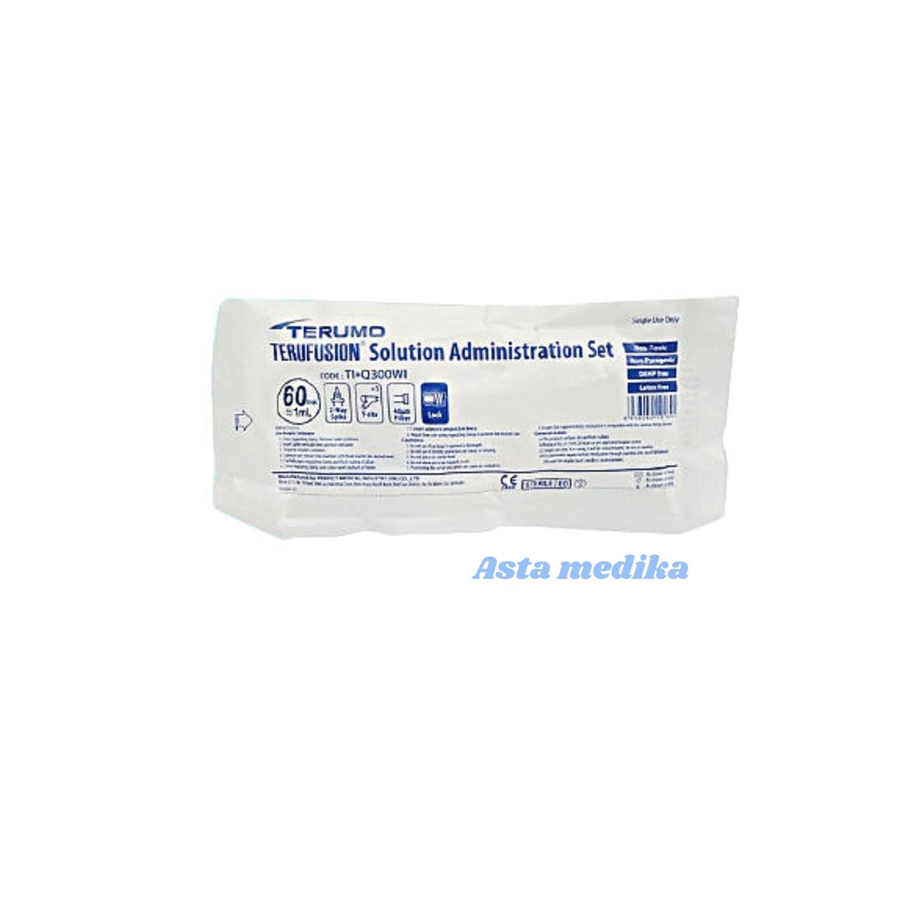 Infuset Dewasa Terumo TI*Q300WI Disposable Infusion Set Adult Y Tipe Terumo Infuset Adult TI*Q300WI  Infus Set Dewasa 20 Drops / Ml Y Site