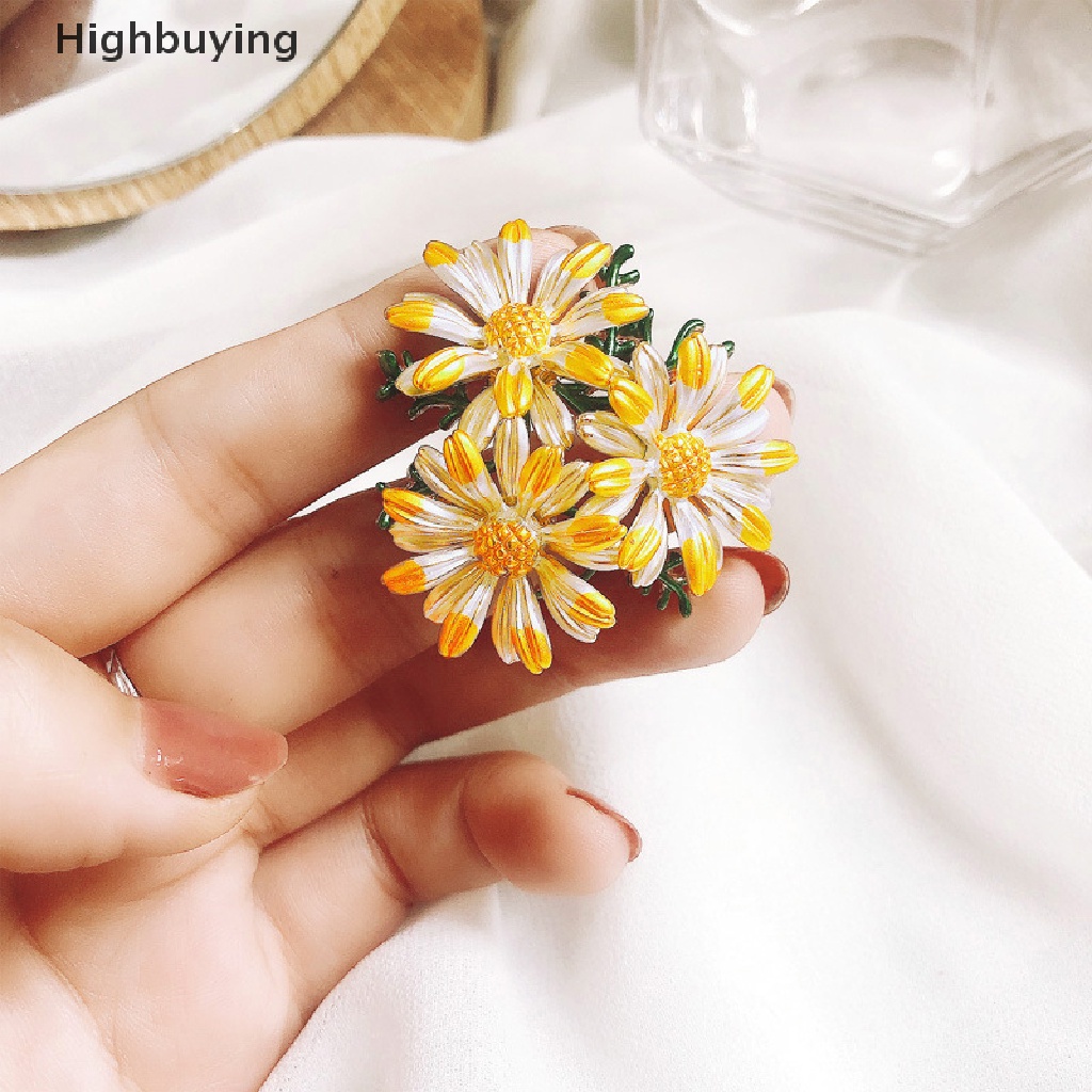 Hbid Fashion Tanaman Bunga Daisy Bros Pin Kerah Aksesoris Perhiasan Hadiah Glory