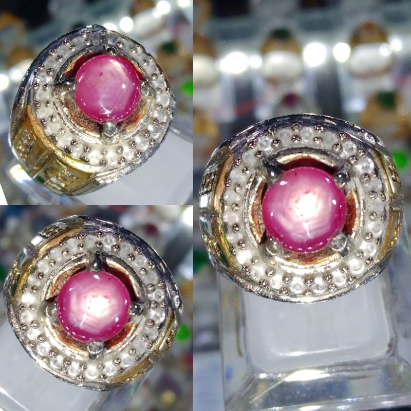 CINCIN BATU PERMATA NATURAL RUBY STAR FATWA KUALITAS SUPER ISTIMEWA