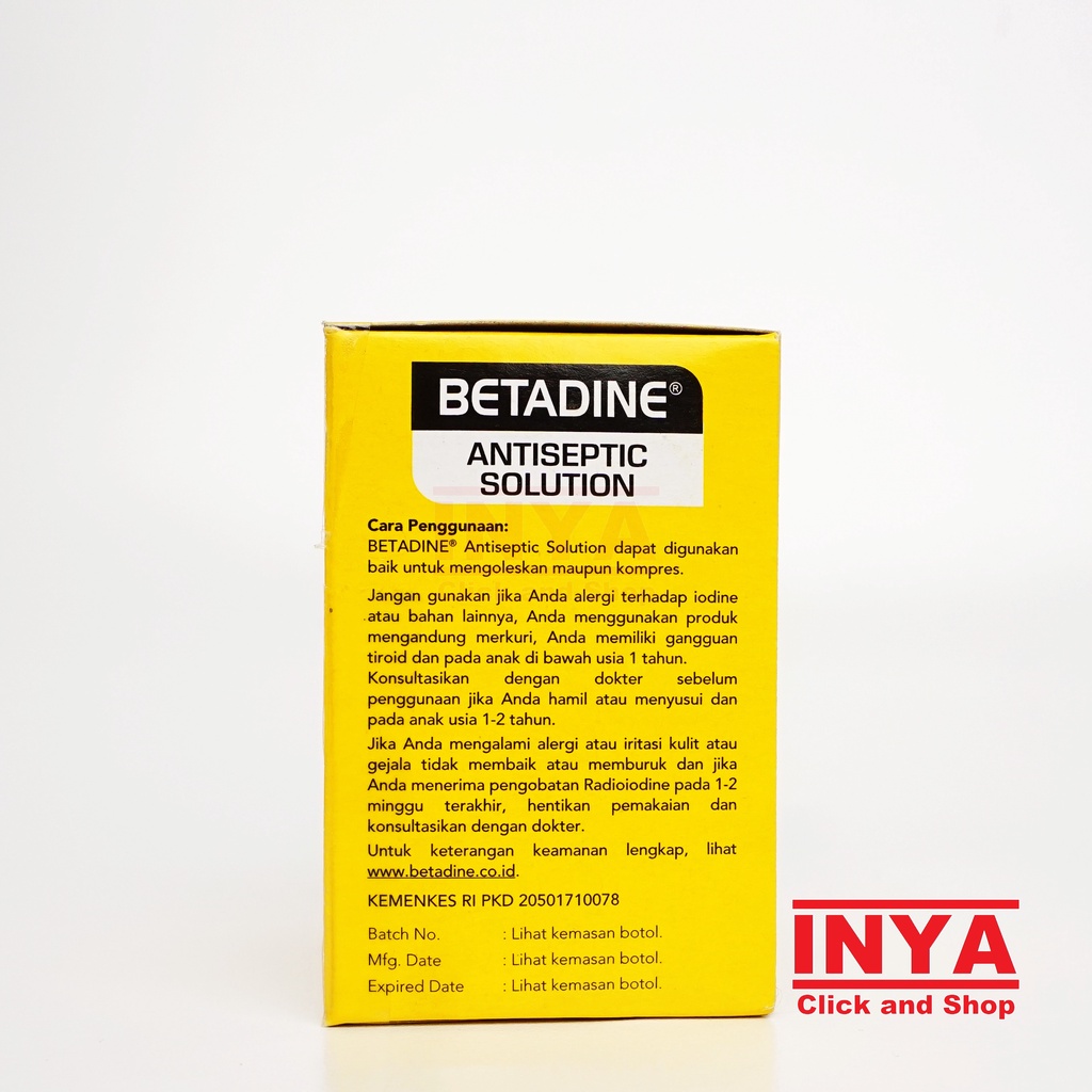 BETADINE ANTISEPTIC SOLUTION BOX 6X5ml - Obat Luka  - Antibakteri - Infeksi - P3K