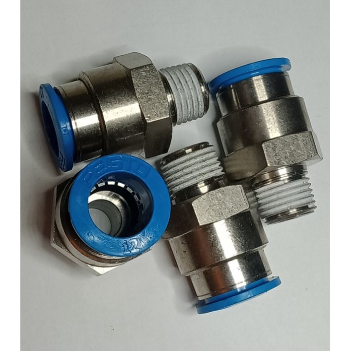 FITTING PNEUMATIC FESTO / NIPEL SELANG 12MM X 1/2"