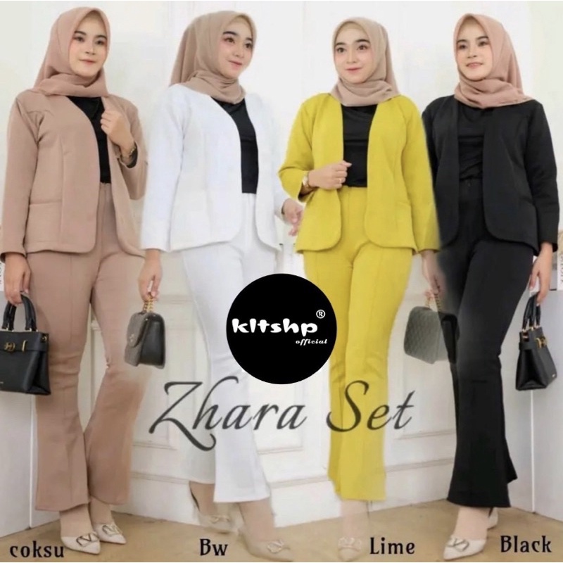 ZHARA SET BLAZER POLOS + CELANA CUTBRAY SCUBA