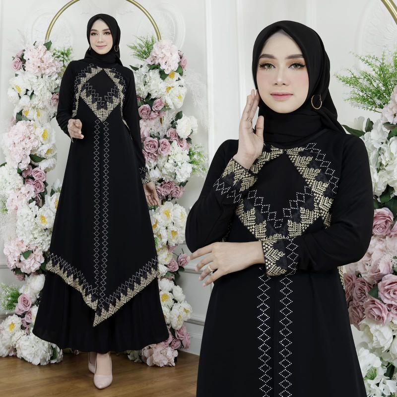 CANAMI GAMIS ABAYA TURKEY BORDIR KETUPAT PAYET