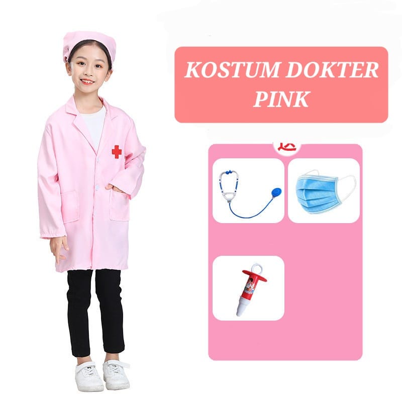 KOSTUM PROFESI ANAK JAS DOKTER BAJU SUSTER PILOT DAMKAR FIREMAN FIRE FIGHTER ASTRONOT COMMUNITY HELPER COSPLAY