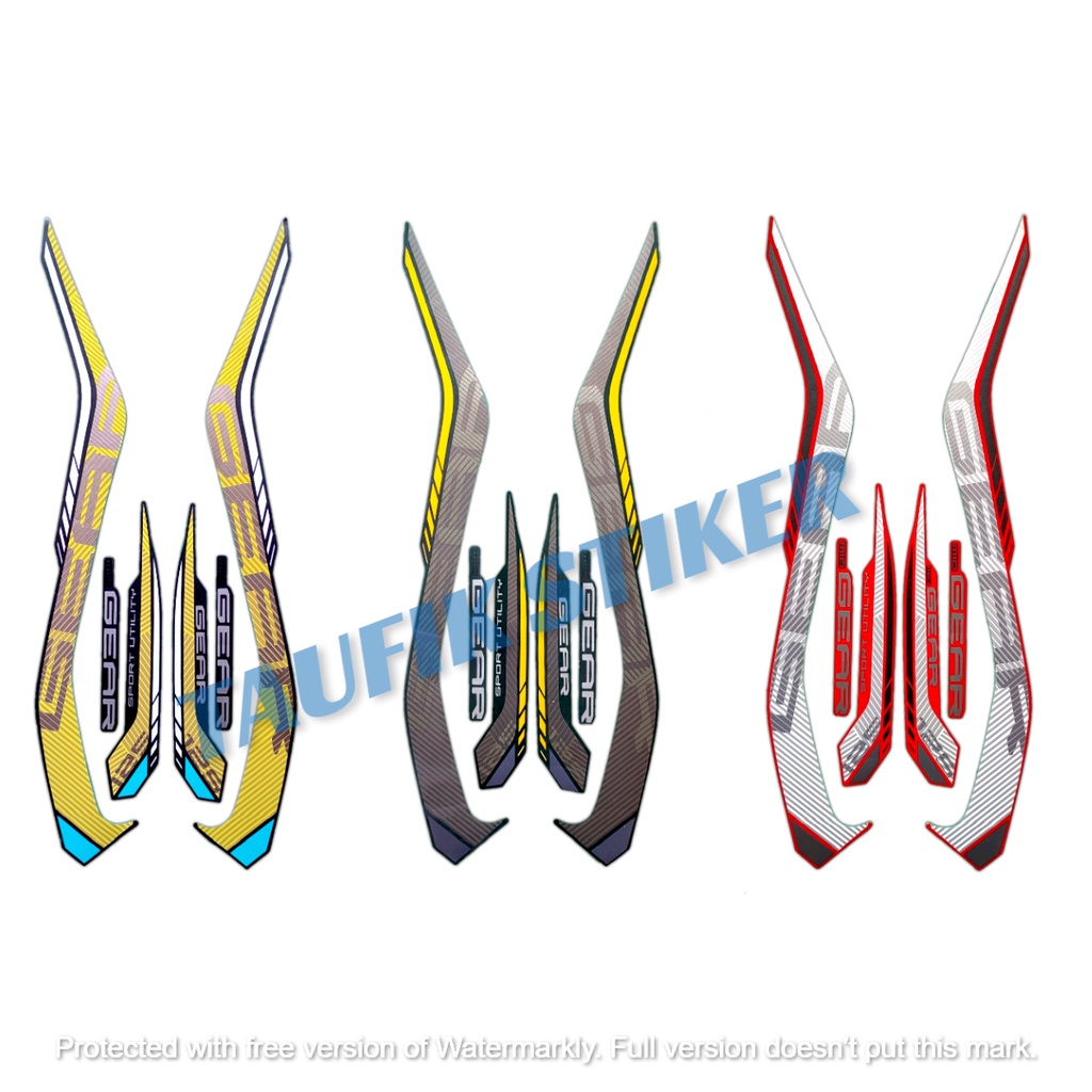 STRIPING LIS BODY MOTOR YAMAHA GEAR 125 2020 SEPASANG STANDAR FULL SET