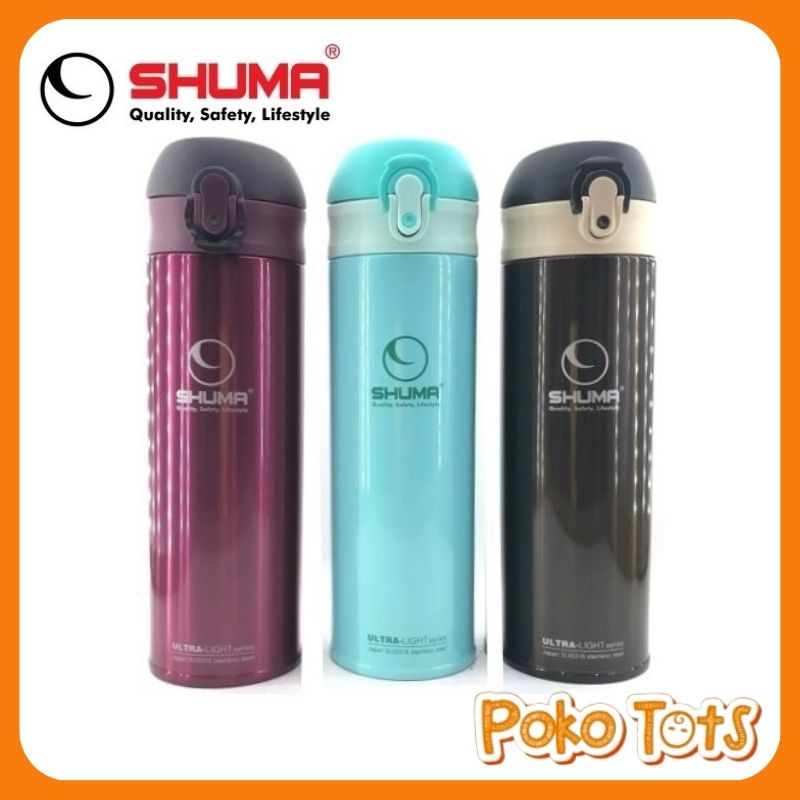 Shuma Ultra Light One Push Vacuum Bottle 500ml Termos Stainless Steel 316 Botol Minum
