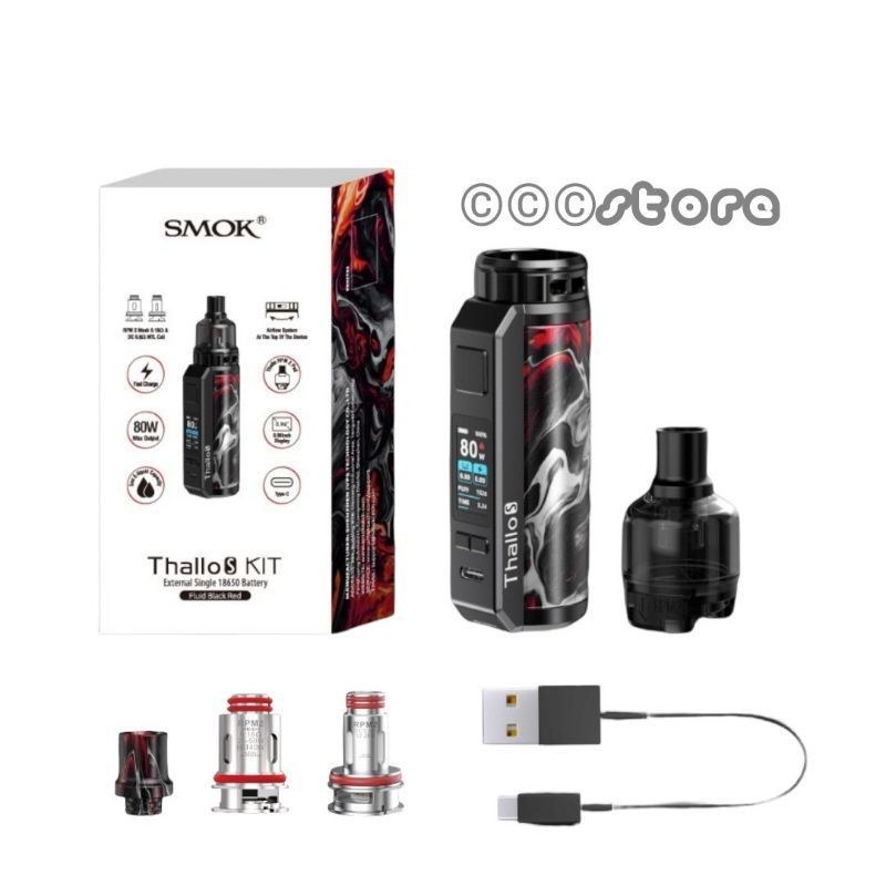 New elektronik tinta Koleksi Vapoor Vapee Thalo S kit 80w Po0dskit Original Siap Pakai