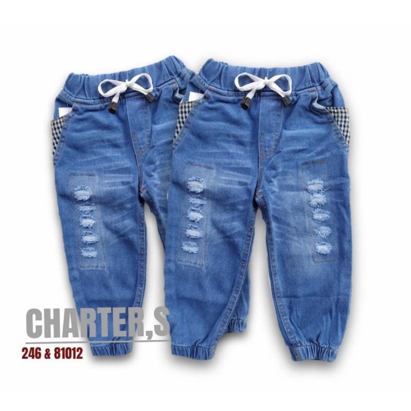 Joger Jeans Anak Panjang Ripped 1-10 Thn