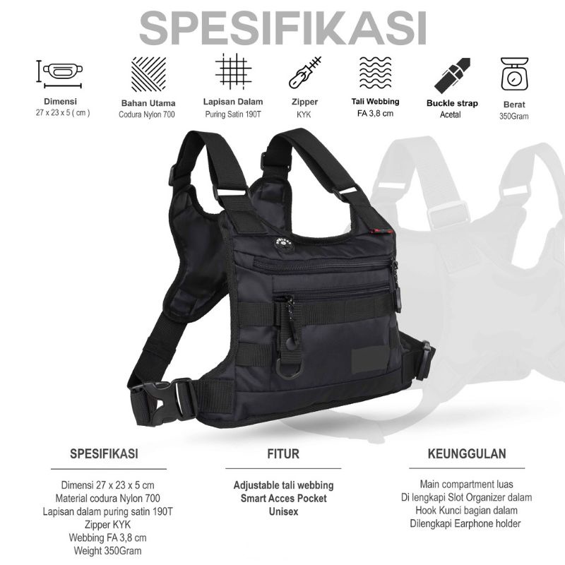 TAS DADA VIRAL 2023 CastBags Anti Air. Tas Dada Tactical Tas Motor.