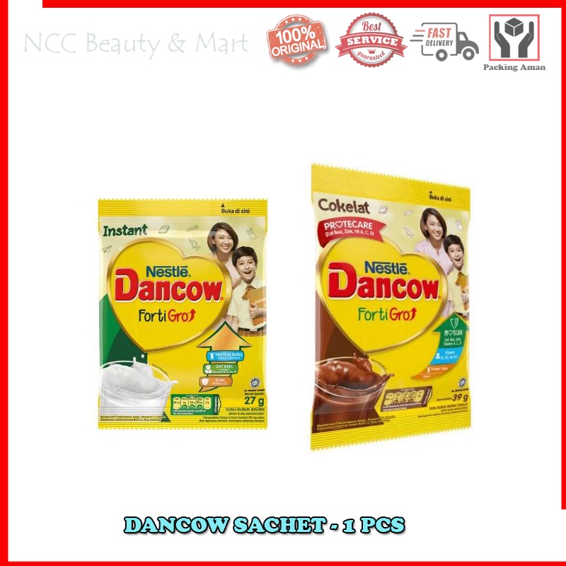 

[1 PCS] * NCC * Dancow Susu Bubuk Instant Sachet Dengan Forti Gro by Nestle Full Cream Coklat