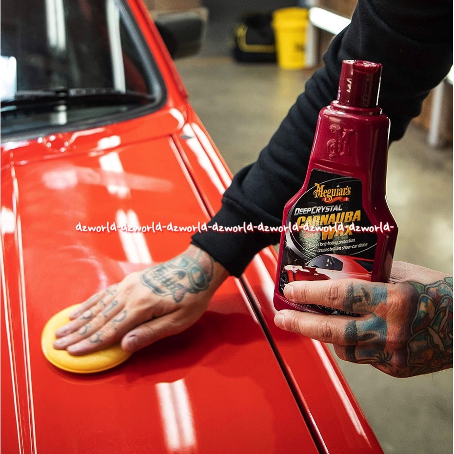 Meguiar's Deep Crystal Carnauba Wax 473ml Melingdungi Lapisan Mobil Meguiars Meguiar Deepcystal Deep Kristal Waxing Waxs Poles Coating Mobil