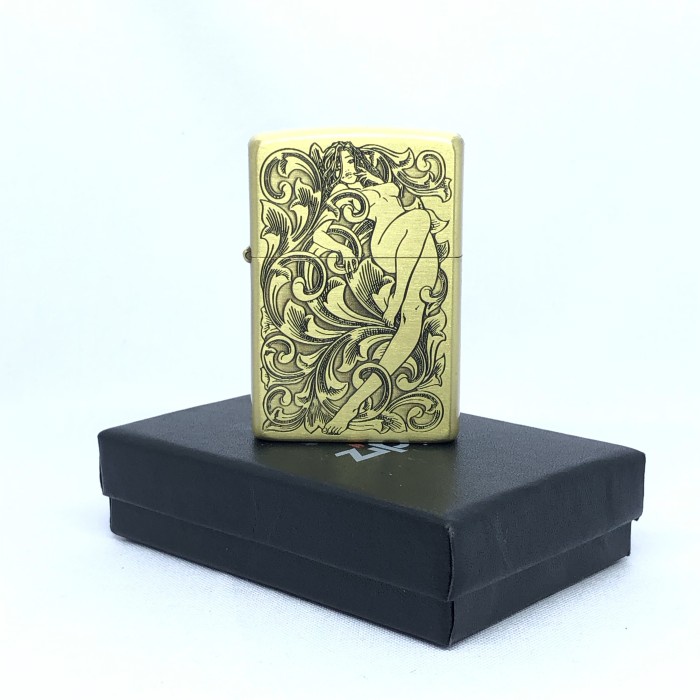 Korek Api Zippo Gold Motif Sexy Lady Grafir Premium