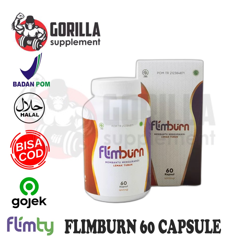 Flimburn By Flimty Isi 60 Kapsul Fatburner Pembakar Lemak Pelangsing Flim Burn BPOM HALAL MUI