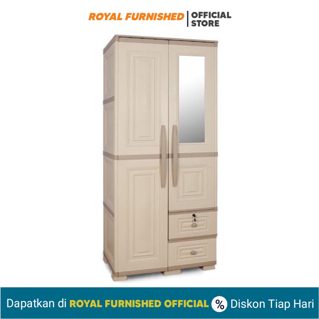 OLYMPLAST LEMARI PAKAIAN 2 PINTU MODERN