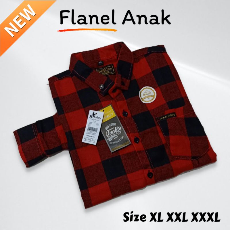 KEMEJA ANAK FLANEL LENGAN PANJANG PREMIUM BAJU ANAK TANGGUNG UMUR 7-13TH