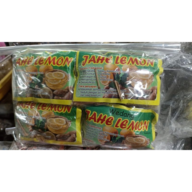 

Minuman Tradisional Herbal Wedang Jahe Lemon isi 10 Pcs