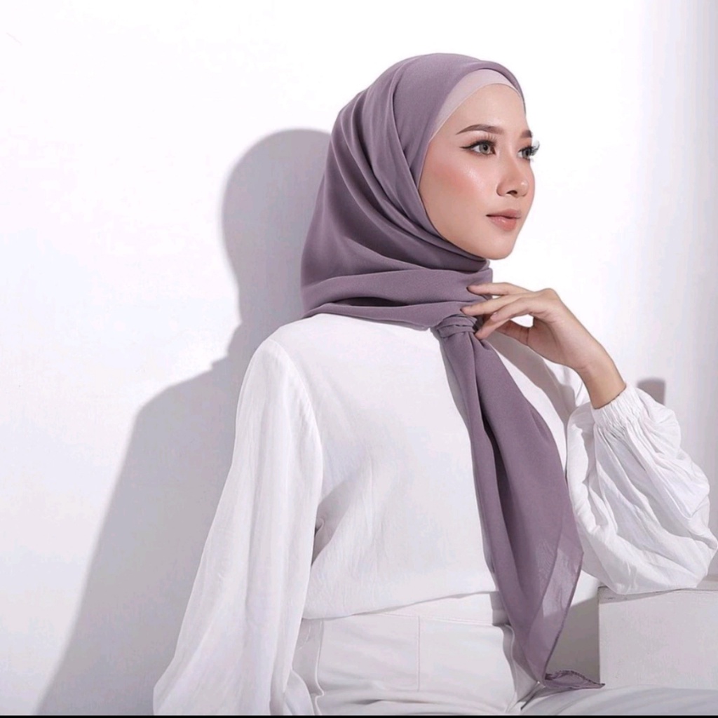 Jilbab Segi Empat | Pashmina Payet Hijab Jilbab Ceruty Premium | Kerudung Pashmina Payet Bando Cantik