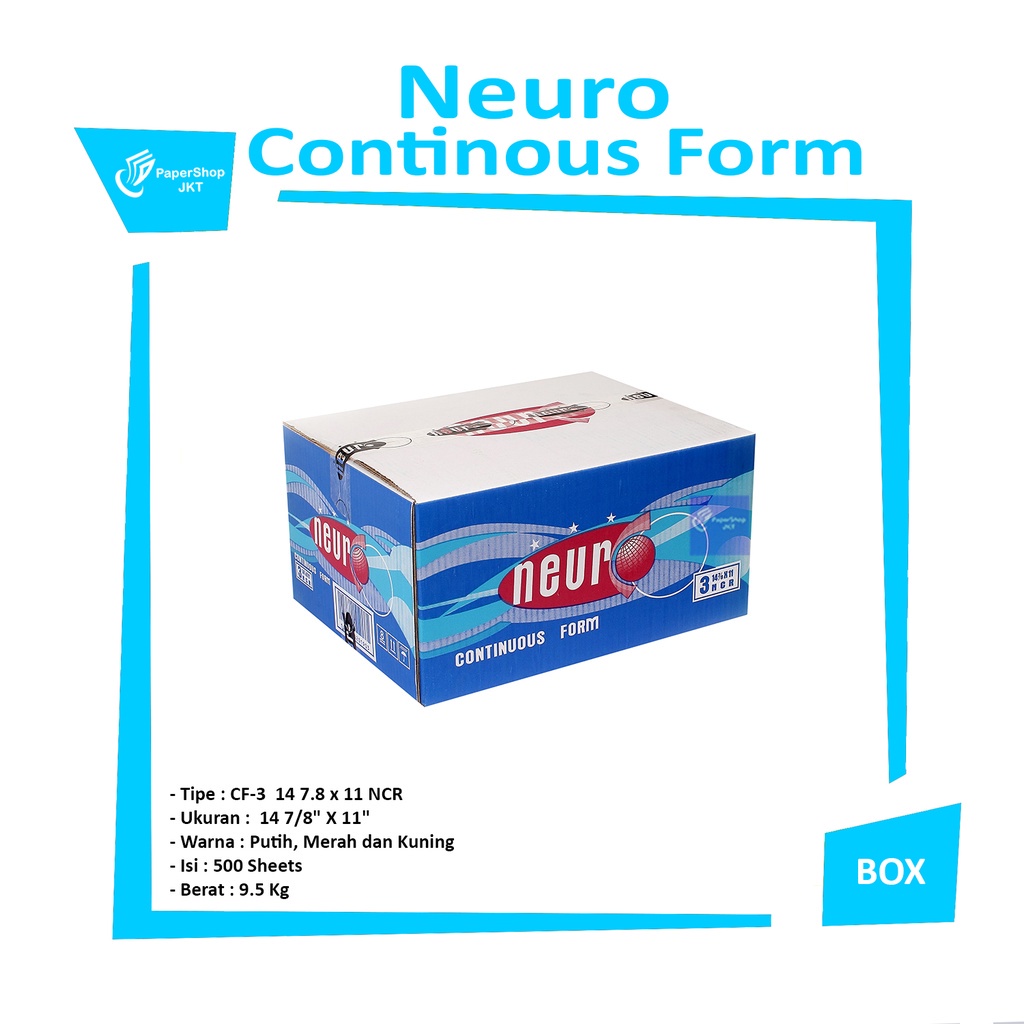 

NEURO - Continous Form 3 Ply 14 7/8 x 11 ( B3 Neuro ) NCR - Box