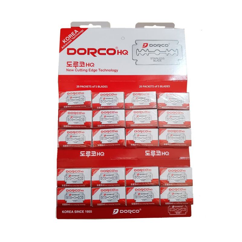 Dorco HQ Stainless Blades | Pisau Cukur | Silet Original (Harga Per 1 Box Isi 5 Silet)