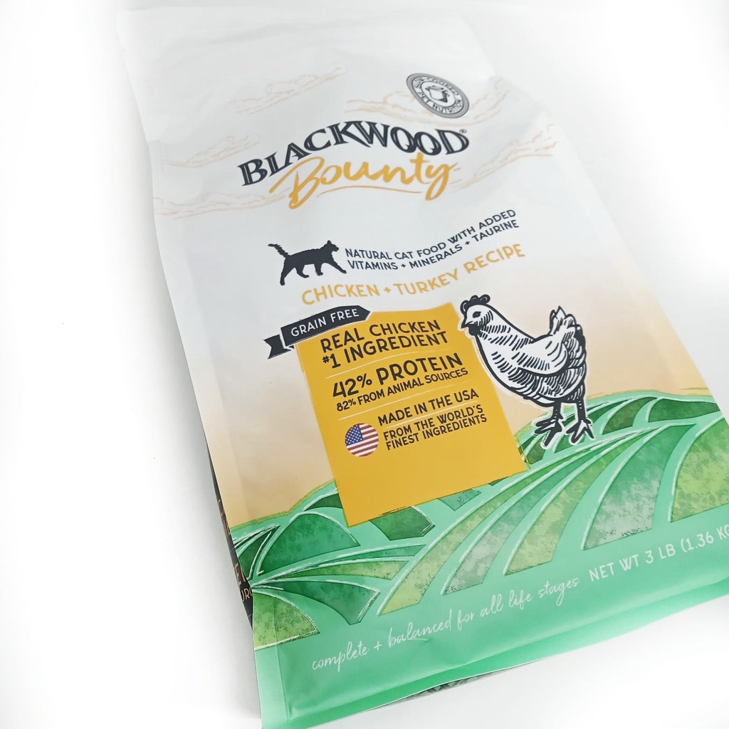 Blackwood BOUNTY Grain Free CHICKEN &amp; TURKEY 3lbs / Makanan Kucing Kering