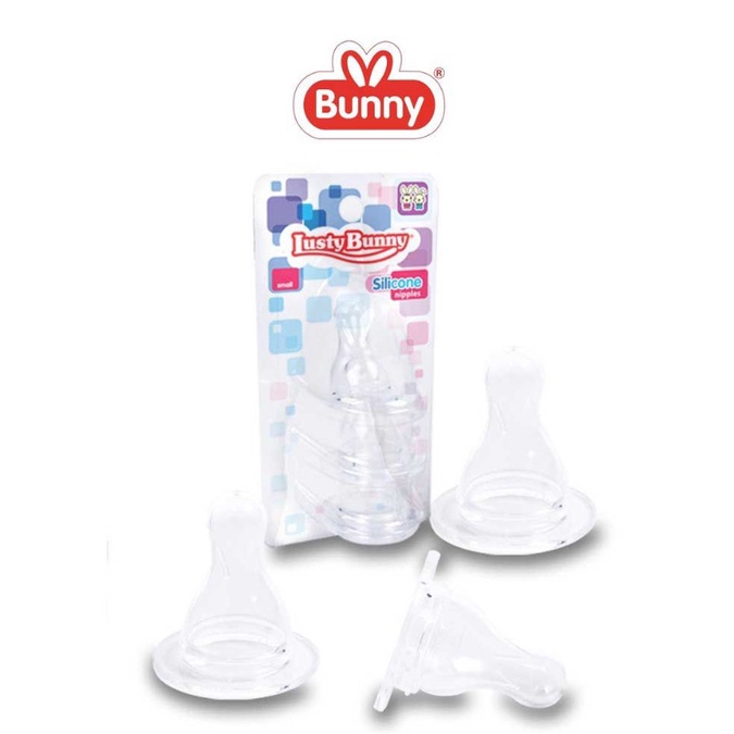 Morinz Lusty Bunny Silicone Nipple Dot Bayi - 1 Set isi 3